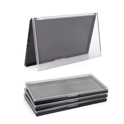 AJLTPA front view of closed palette showing slim clear lid and secure snap