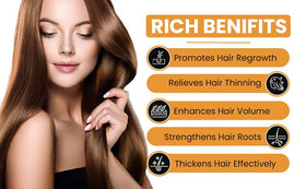 AJOMED COSMETICS length comparison showing improved smoothness and reduced frizz after use