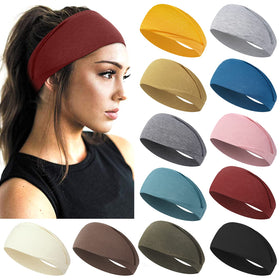 AKTVSHOW front view of 12-pack headbands showing color assortment and packaging convenience