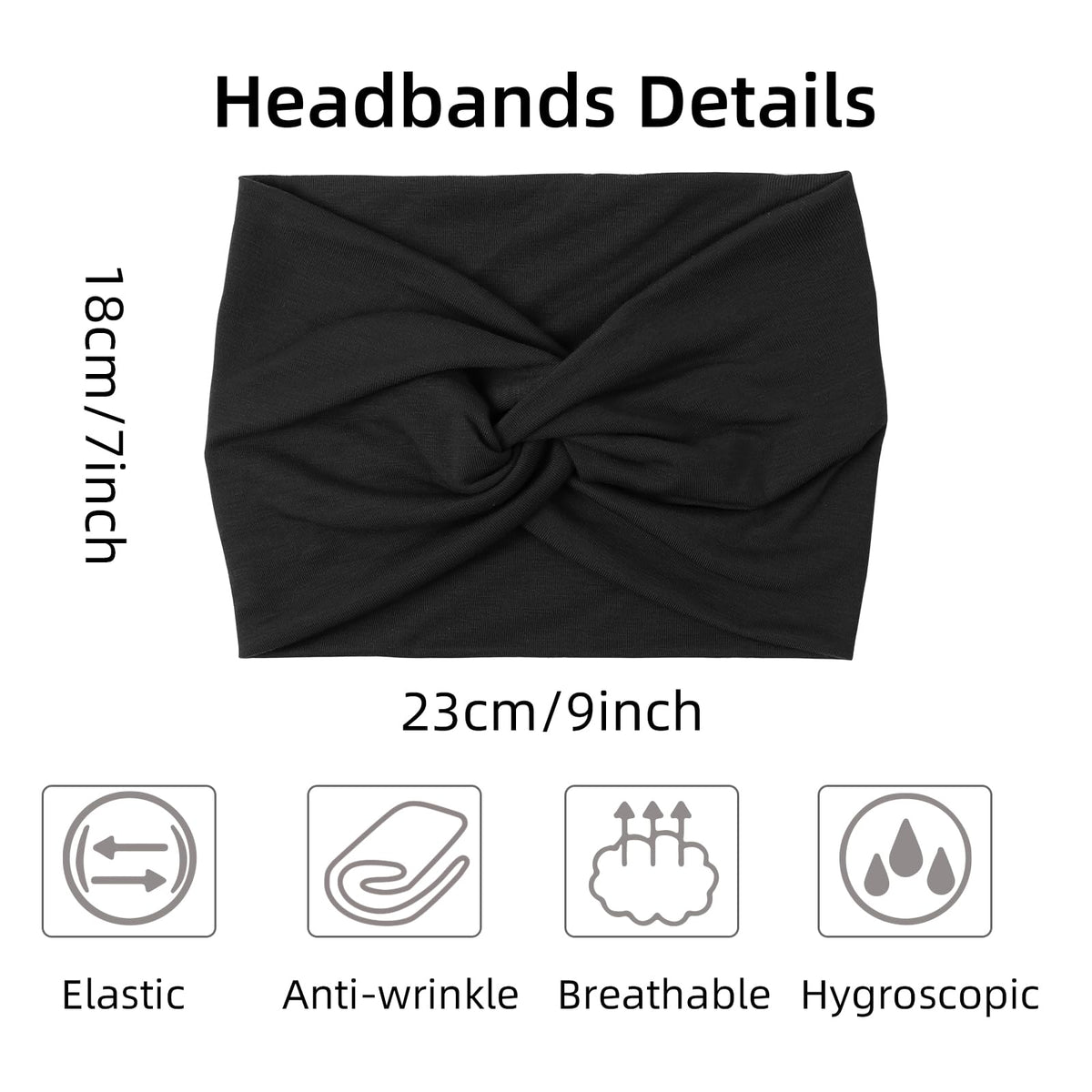 AKTVSHOW close-up of wide polyester band texture for soft comfort