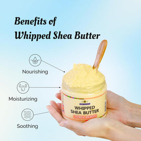 AKWAABA hand application of whipped butter, shows quick absorption benefit