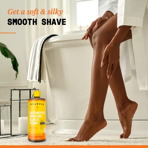 Alaffia shaving lather on skin showing smooth glide and protection