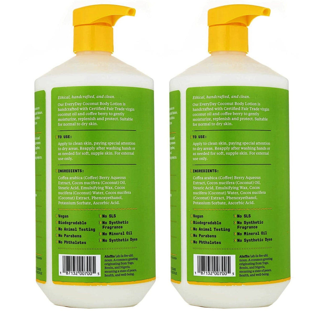 Alaffia pump dispensing lotion for easy, measured moisturizing