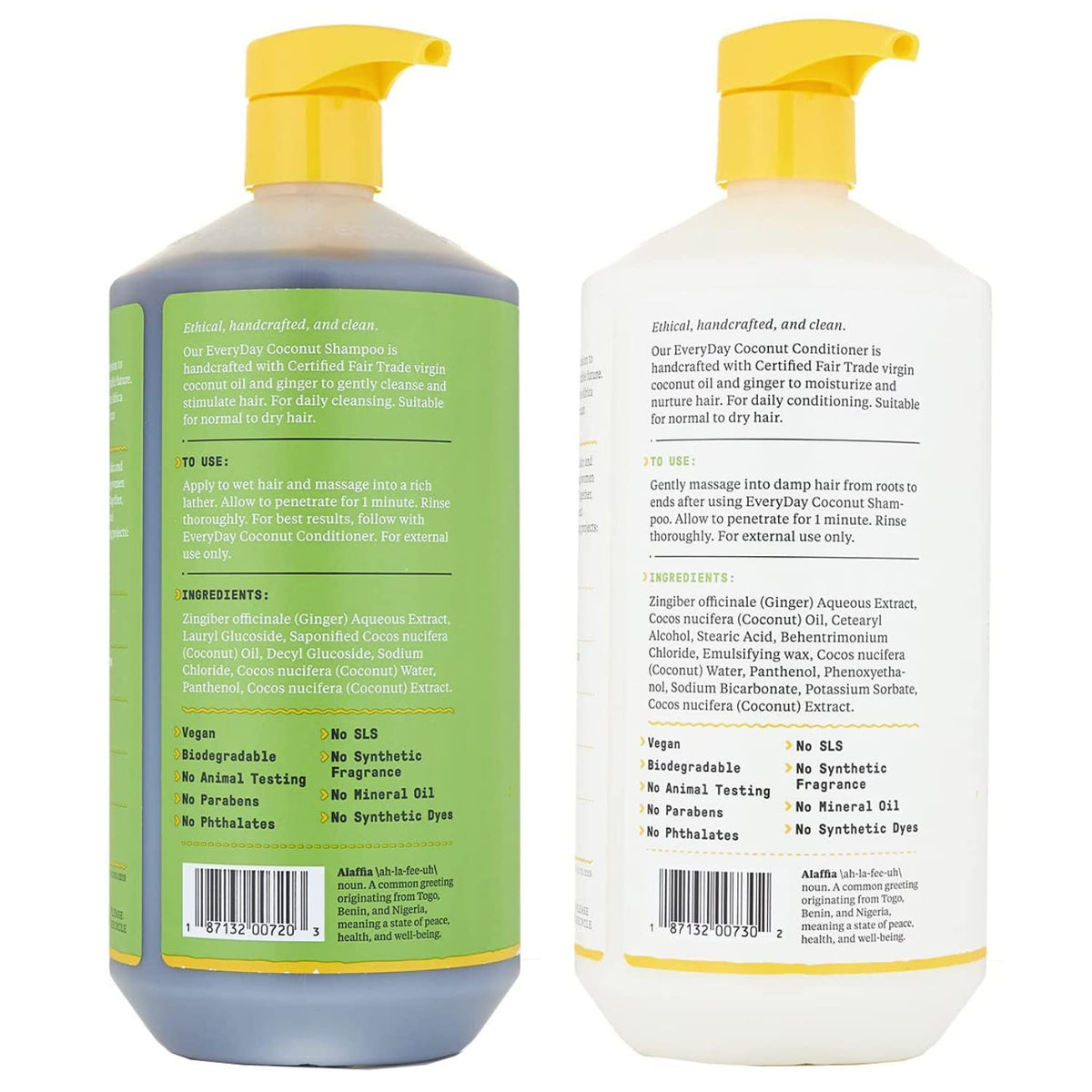 alaffia shampoo pump top close-up for easy dispensing and convenience