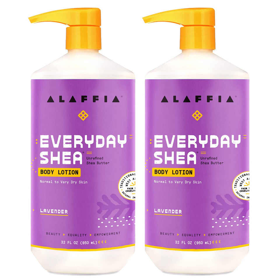 Alaffia front packaging showing product and size, highlights hydration benefit