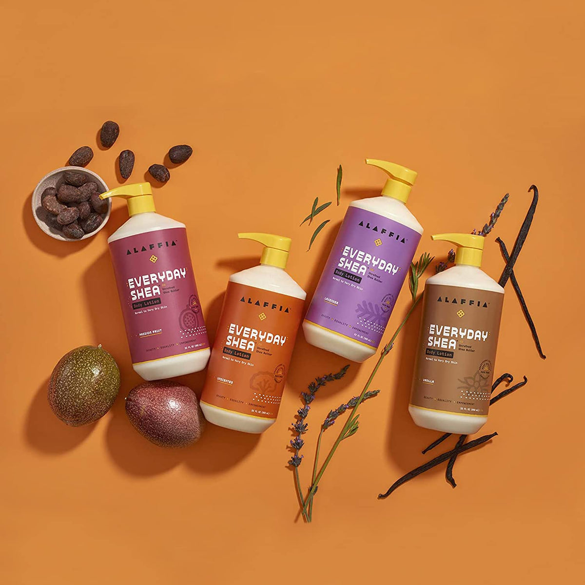 Alaffia lotion on bathroom vanity for everyday routine and convenience benefit