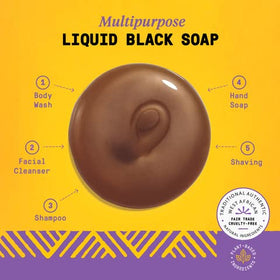 Alaffia label close-up showing ingredients and certifications for transparency benefit