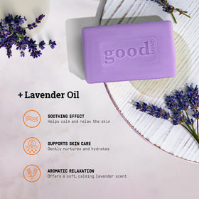Alaffia bar in hand producing creamy lather for gentle cleansing