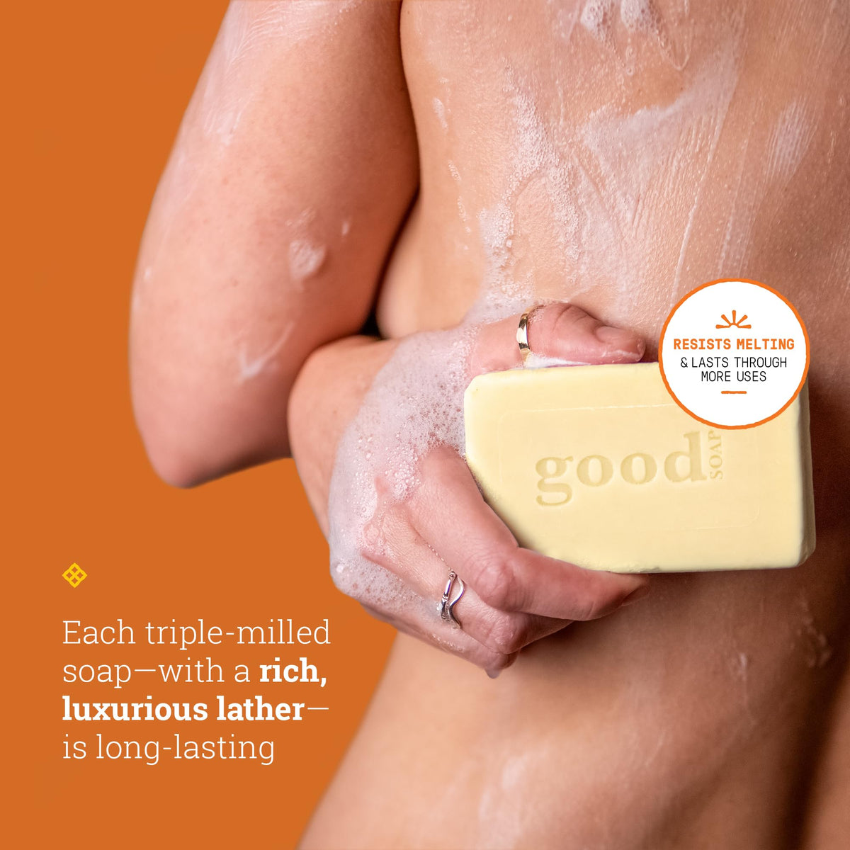 Alaffia label detail highlighting ingredients and ethical claims benefit
