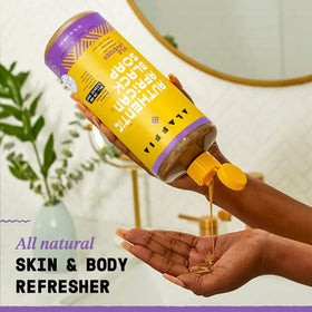 Alaffia pump dispensing creamy lather for easy application benefit