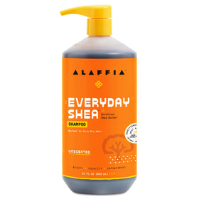 Alaffia front bottle view showing label and 32 oz size for clear product choice