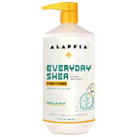 Alaffia front packaging showing vanilla mint scent and benefits