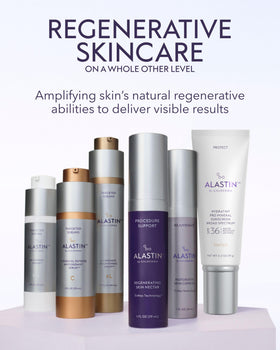 ALASTIN product staged with skincare showing visible-skin-support benefit