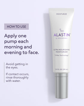 ALASTIN application on cheek demonstrating quick absorption benefit
