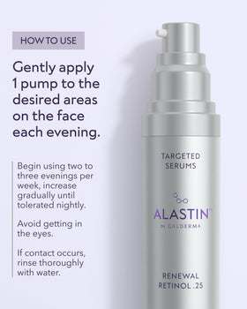 ALASTIN in bathroom routine setting demonstrating nightly application benefit