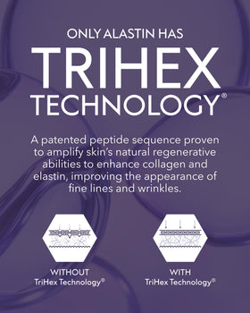 ALASTIN label detail showing TriHex Technology for renewal support