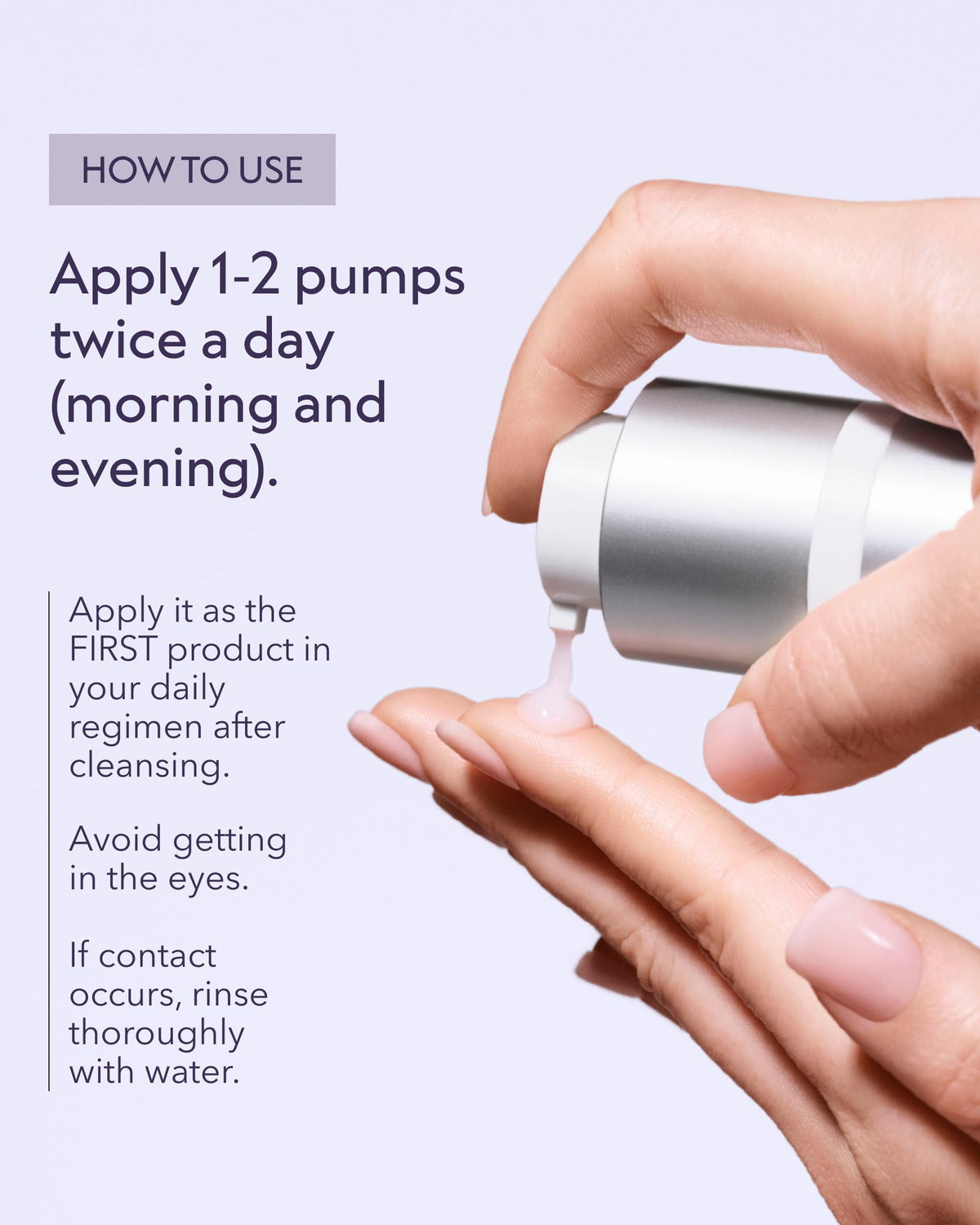 ALASTIN applying serum to cheek demonstrating fast absorption and smoothing benefit