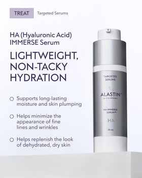 ALASTIN pump dispenser detail highlighting easy controlled application benefit