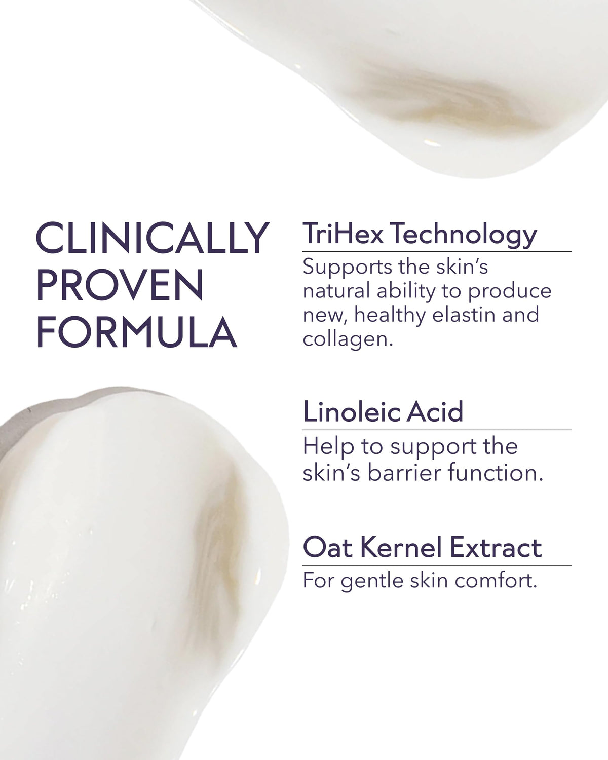 ALASTIN ingredient callout with linoleic acid supporting skin barrier
