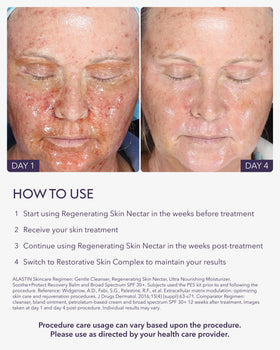 ALASTIN Skincare label closeup showing key actives like TriHex Technology for support