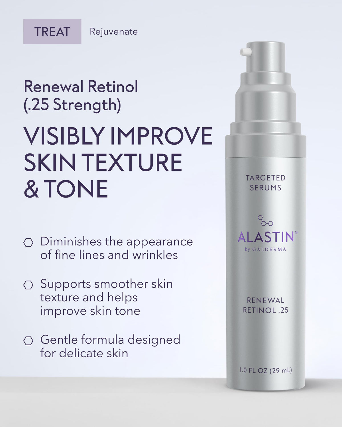 ALASTIN pump dispensing serum illustrating easy controlled use