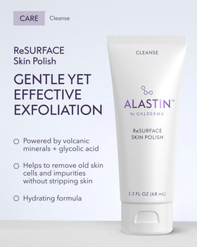 ALASTIN ReSURFACE close-up of polish texture showing exfoliant particles benefit