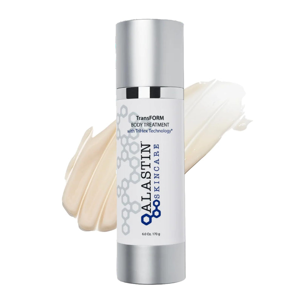 ALASTIN TransFORM Body front packaging showing product and label benefits