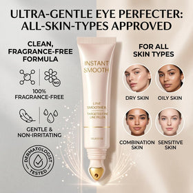 Alavie Paris line smoother ingredients display with Vitamin C and hyaluronic benefit