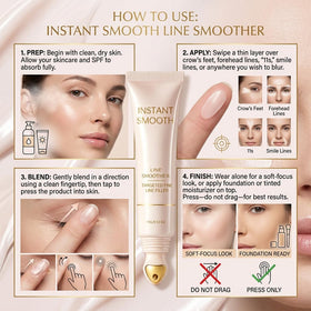 Alavie Paris line smoother in a cosmetic bag lifestyle shot for on-the-go touch-ups