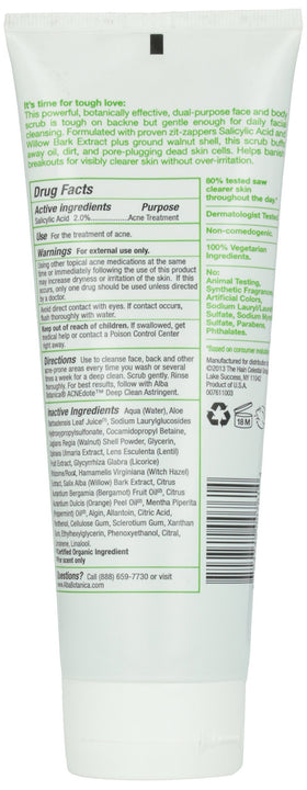 Alba Botanica close-up of scrub texture showing exfoliating beads