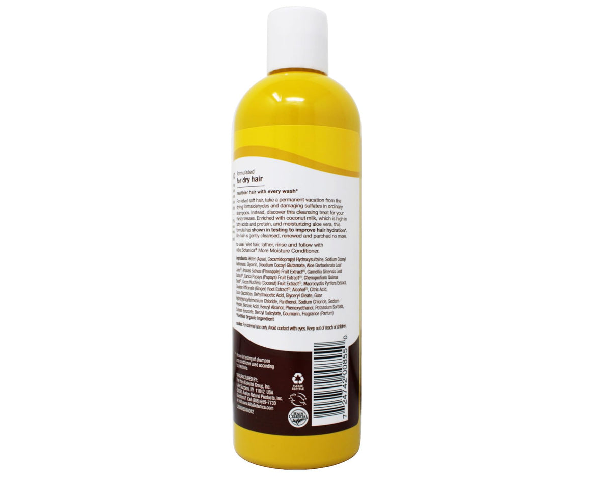 Alba Botanica close-up of coconut milk lather for gentle cleansing