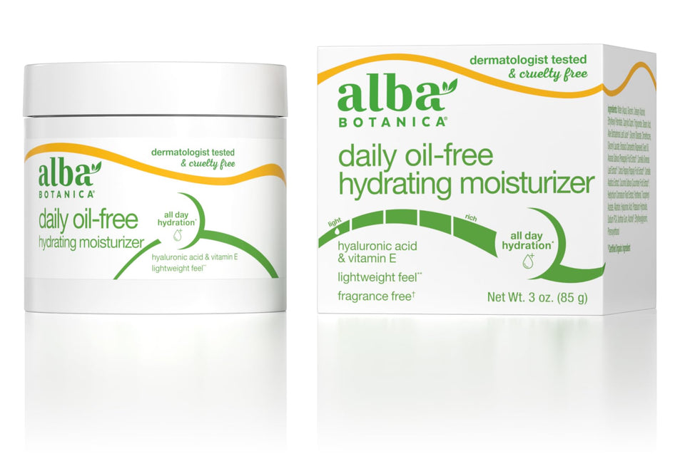 Alba Botanica front jar view showing label and 3 oz size for easy identification and shelf appeal
