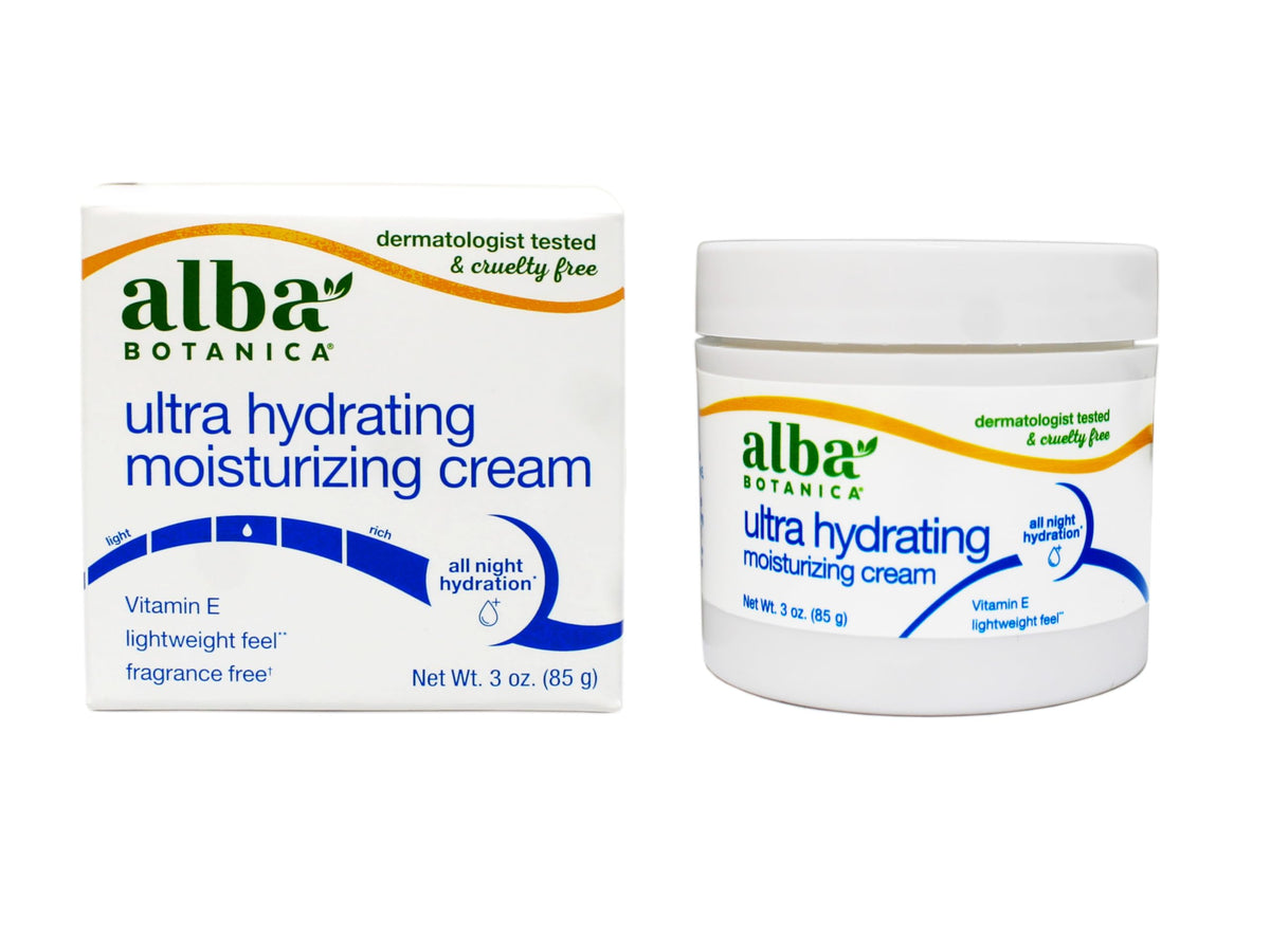 Alba Botanica front packaging showing 3 oz jar and benefits