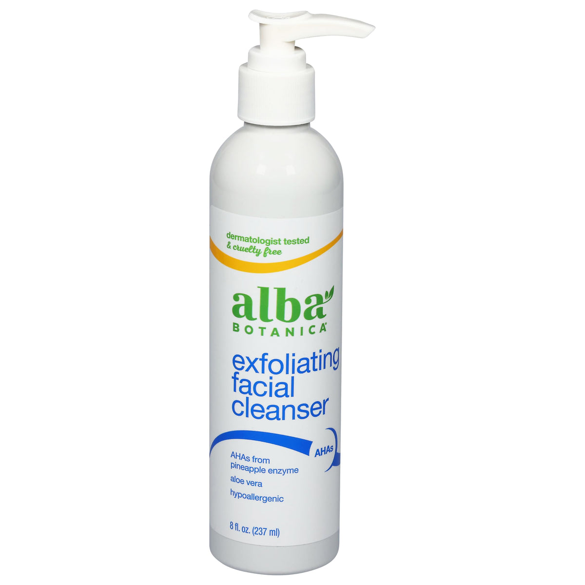 Alba Botanica front bottle view showing label and cleansing benefits