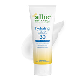 Alba Botanica front packaging showing SPF 30 and benefits