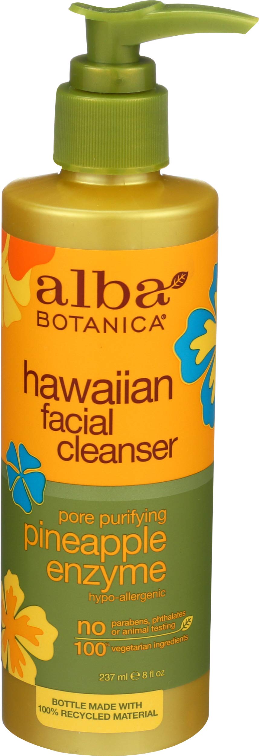 Alba Botanica front packaging showing pineapple cleanser for brightening