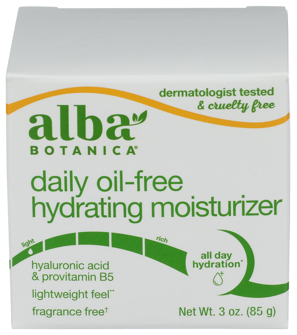Alba Botanica front packaging showing 3 oz tube and branding, clear product identity and travel-ready size