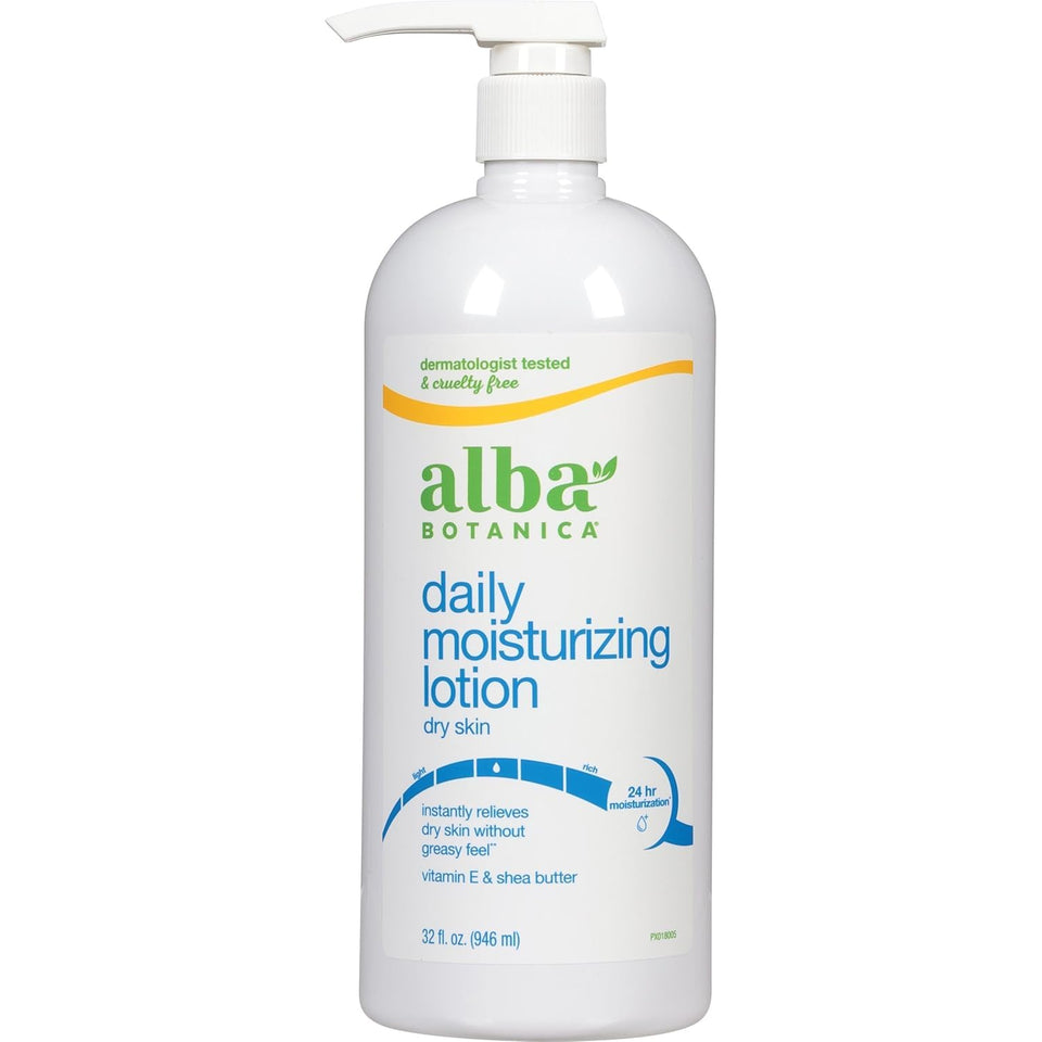 Alba Botanica front packaging showing 32 oz bottle and clear product labeling for confidence
