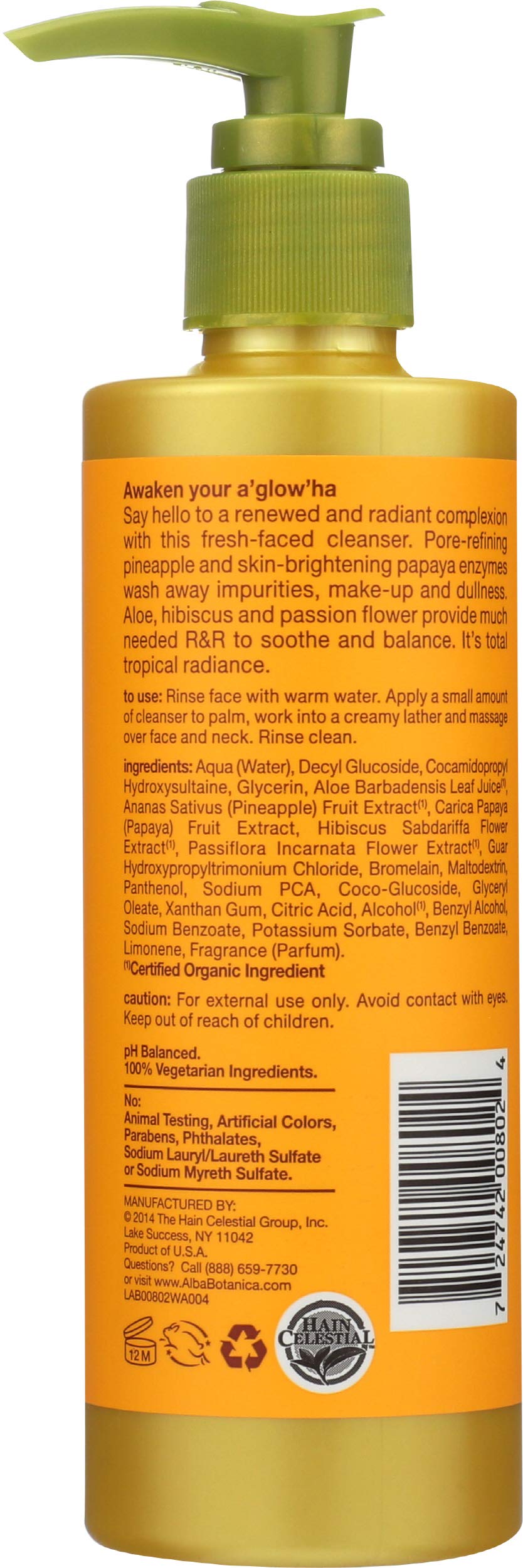 Alba Botanica gel texture close-up demonstrating smooth, easy rinse