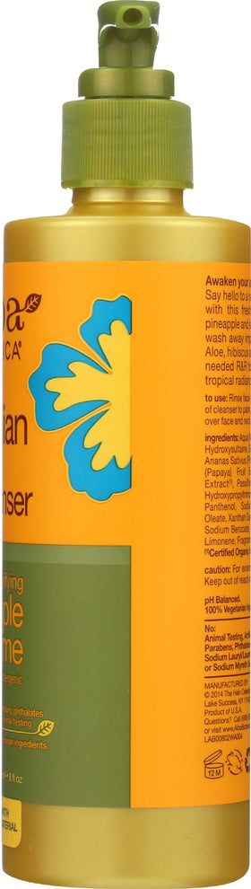 Alba Botanica cleanser staged in bathroom routine enhancing freshness
