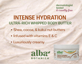 Alba Botanica applied on forearm demonstrating smooth hydrated skin benefit