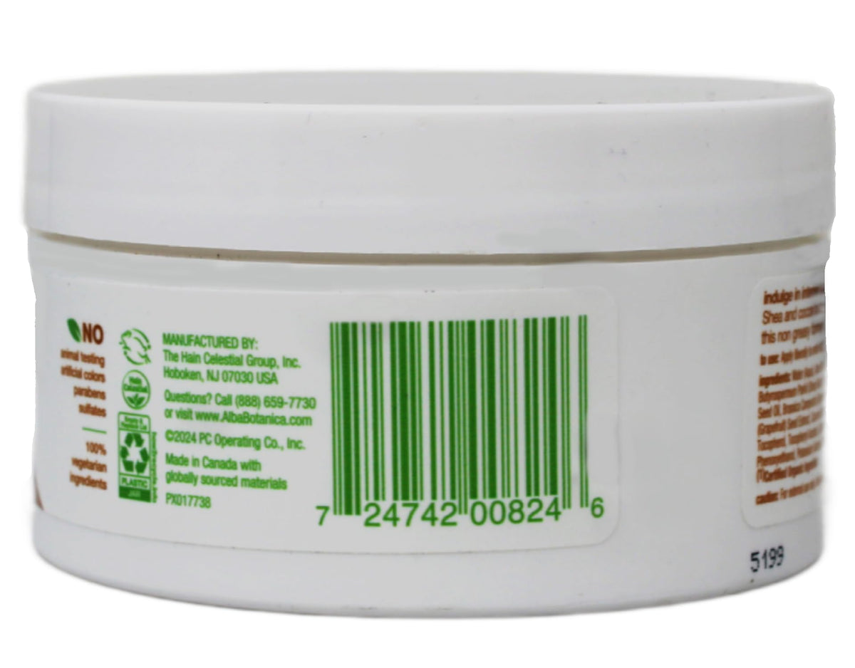 Alba Botanica texture close-up displaying creamy consistency and fast absorption