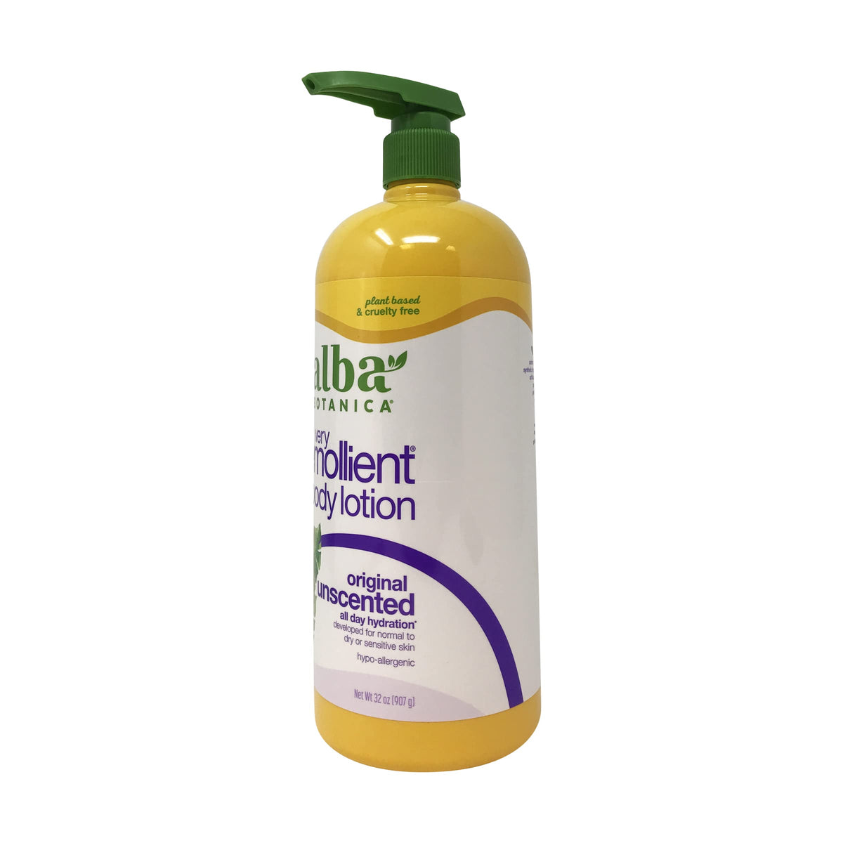Alba Botanica lotion pump dispensing cream for easy, mess-free application benefit