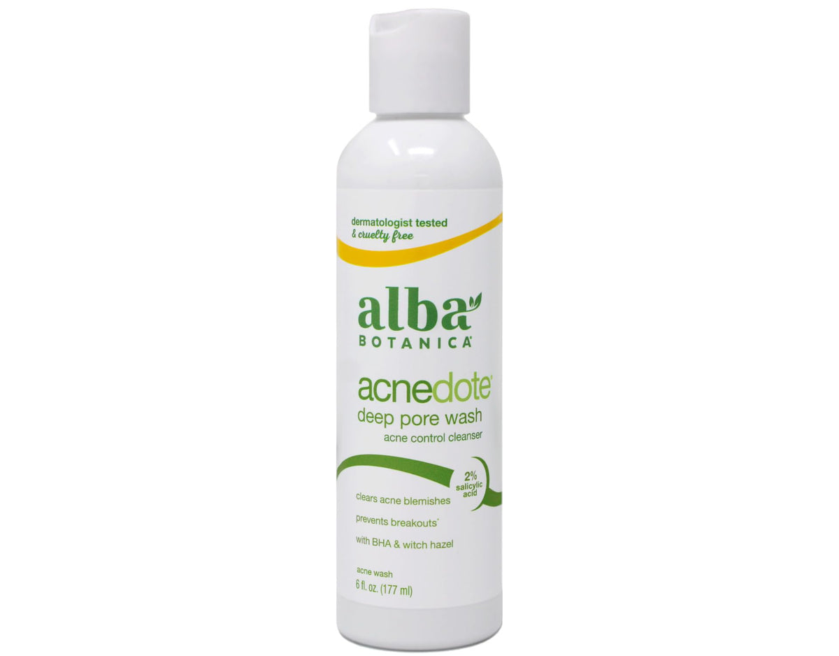 Alba Botanica cleanser dispensing foam from tube for easy application benefit