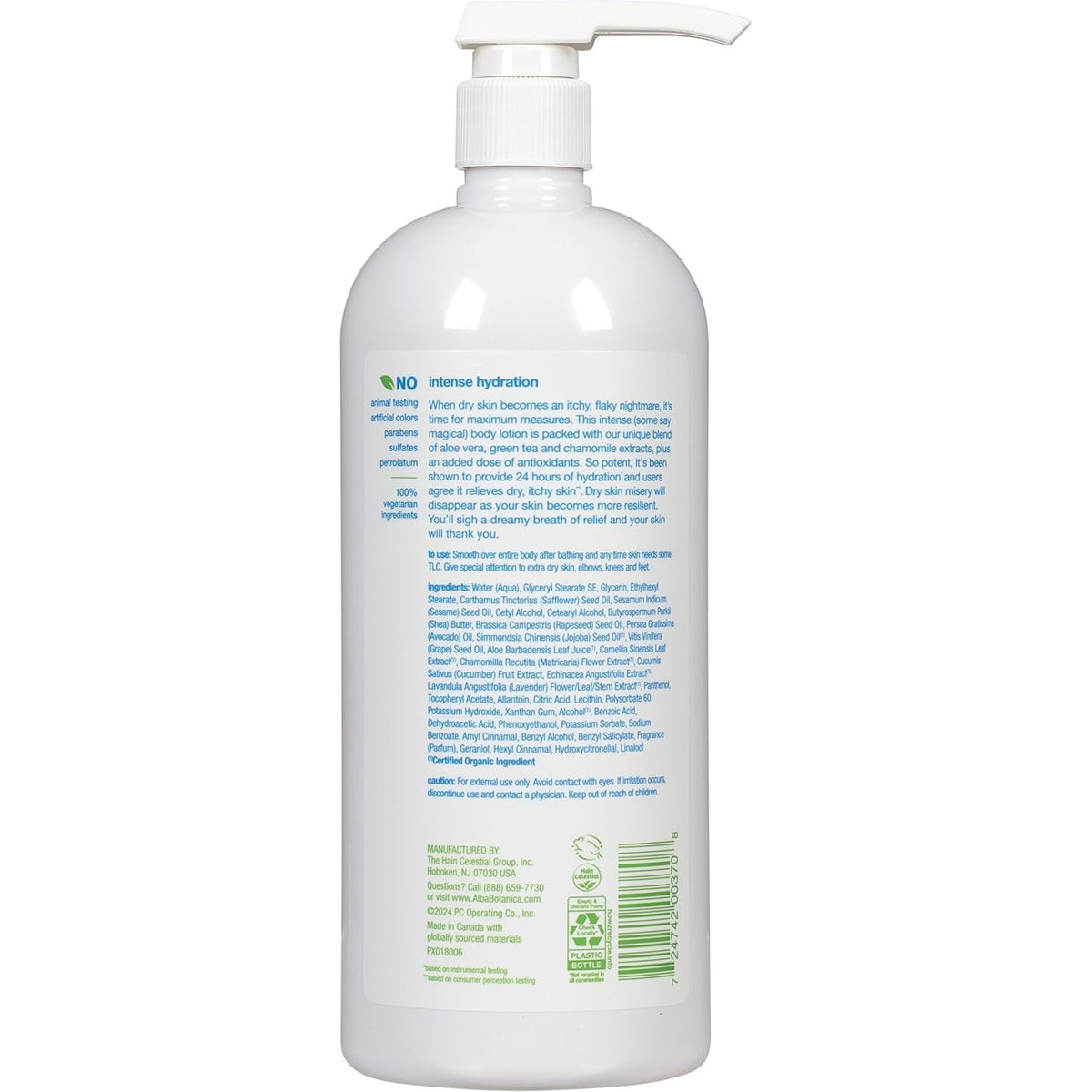 Alba Botanica texture close-up highlighting creamy lotion consistency for deep moisturization