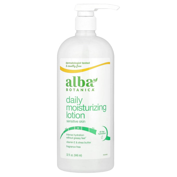 Alba Botanica front packaging showing 32 oz bottle and label, clear product identity and quantity