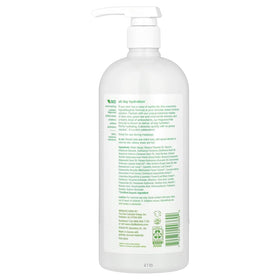 Alba Botanica creamy lotion texture close-up demonstrating rich emollient feel and smooth spreadability