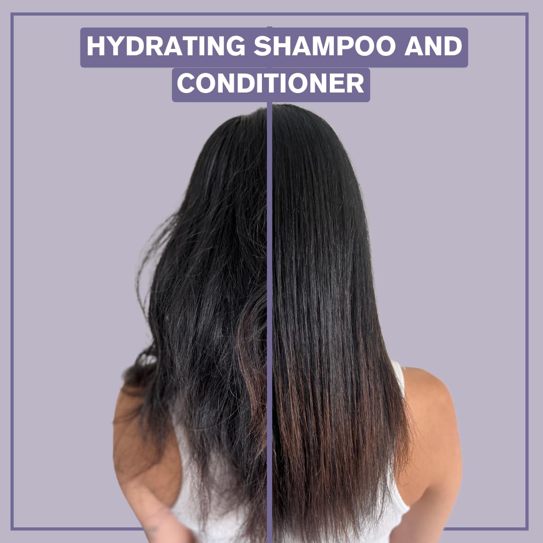 Alcôve conditioner pouring onto hair to show lightweight hydration