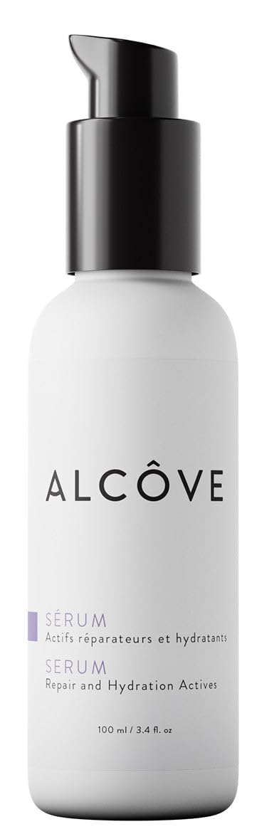Alcôve front bottle shot showing product and benefits