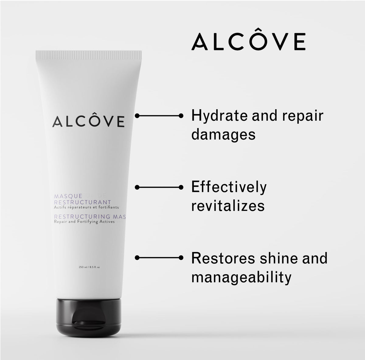 Alcôve creamy mask texture close-up highlighting hydrating richness